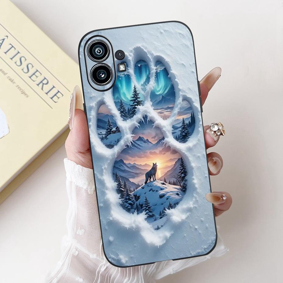 Модный Чехол-Картина Для Nothing Phone (1) Черный Мягкий Силиконовый Чехол Для Nothing Phone One Phone1 Чехлы Бамперы