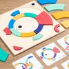 Монтессори DIY Игра Деревянная Радуга Креативные Блоки Пазл Цвет Форма Познавательные Обучающие Игрушки Подарок Для Детей