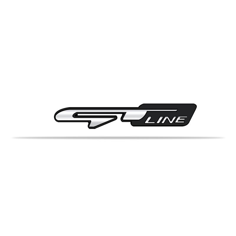 Металлическая эмблема решетки радиатора и значок на багажник с логотипом GT LINE Наклейка для Sorento Ceed Forte RIO Stonic K5 Sportage Venu Kona Santa Fe