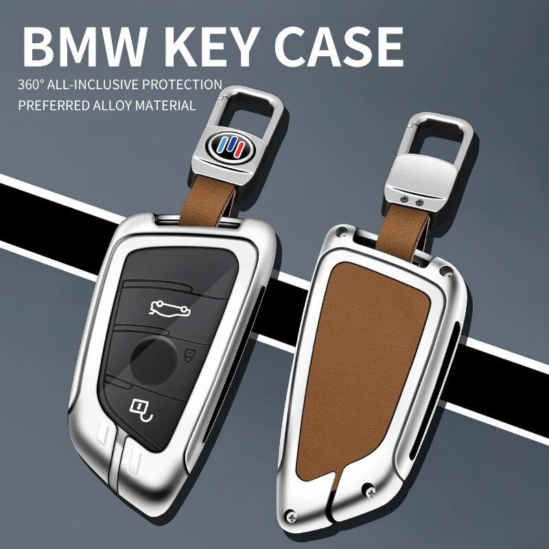 Кожаный чехол для ключей из цинкового сплава для BMW X1 X3 X4 X5 F15 X6 F16 G30 7 серии G11 F48 F39 520 525 F30 118i 218i 320i