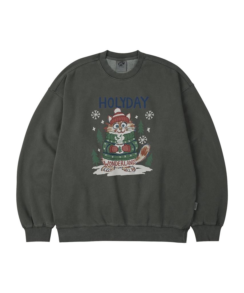 WILDROCK Hollysheesh Holyday Кот Пигментный Свободный Свитшот_5 Цв