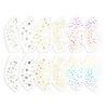 Metallic Gold Eye Tattoo Stickers, Temporary Foil Face Stickers for Party Makeup, Waterproof Flash Eye Tattoos for Festival, Rave, Halloween, Club