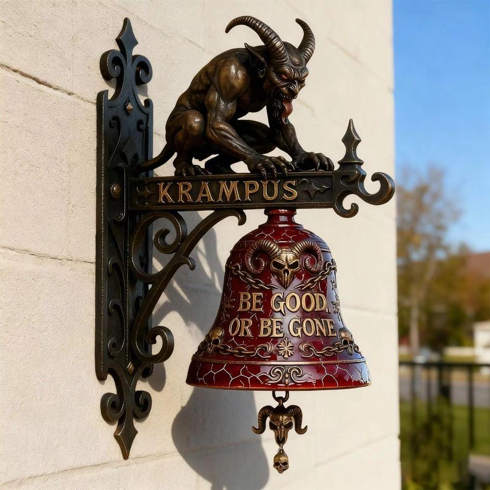 Resin Material Krampus Decorative Ornament Resin Decorative Hanging Bells  Halloween Decoration