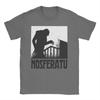 Футболка Nosferatu Count Dracula, мужская хлопковая футболка для отдыха, футболка с круглым вырезом и принтом ужасов, топы с коротким рукавом, большие размеры