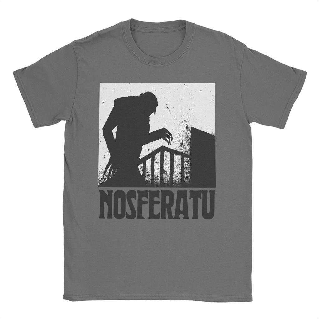 Футболка Nosferatu Count Dracula, мужская хлопковая футболка для отдыха, футболка с круглым вырезом и принтом ужасов, топы с коротким рукавом, большие размеры