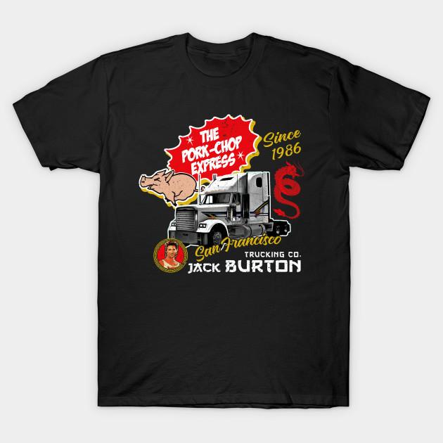 Мужская черная футболка с принтом Jack Burton Pork Chop Express Печать на трансферной бумаге без вырезания Хлопковая футболка - Мужская летняя хлопковая с графическим рисунком...
