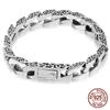 S925 Sterling Silver Bracelet Men 'S Style Fashion Personality Retro Thai Silver Domineer Bracelet Hip Hop Punk Boutique Jewelry