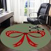 1pc Bow Ribbon Chair Carpet for Office, Soft Flannel Throw Mat, Perfect for Office, Holiday Party Decoration Choice yy260209063