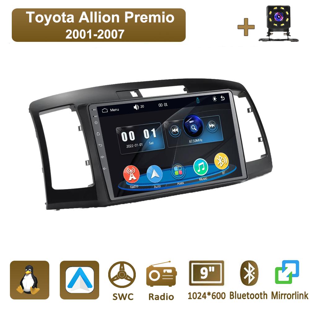 icreative Автомагнитола Мультимедийный MP5 Плеер Головное Устройство Стерео BT Для Toyota Allion Premio 2001-2007