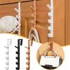 5 Hooks Coat Hook Wall-mounted Hanging Rack New Door Hanger Hooks  for Clothes Bag Caps Purse