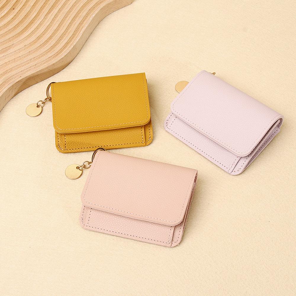 Simple Short Wallet Coin Purse for Woman Card Holder Female Mini Clutch
