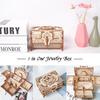 Hallisun 3D Wooden Puzzle, 7-in-1 Storage Box, Music Box, 142 Pieces, DIY Mechanical Wooden Model Kit, Jewelry Keepsake Storage Box, Adults 14+,