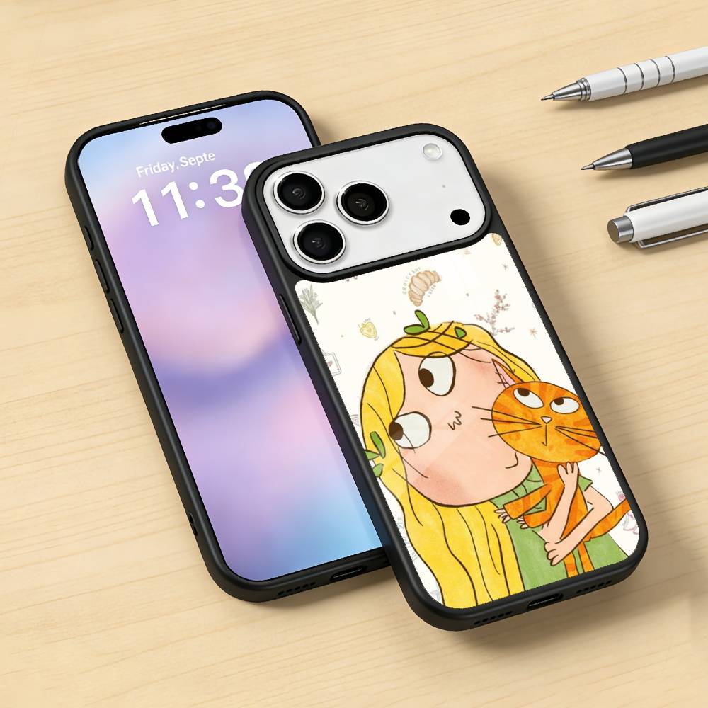 Чехол для телефона с изображением мультфильма «Чарли и Лола» для iPhone 17, 16, 15, 14, 13, 12, Pro, Max Для Magsafe Магнитной Беспроводной Зарядки
