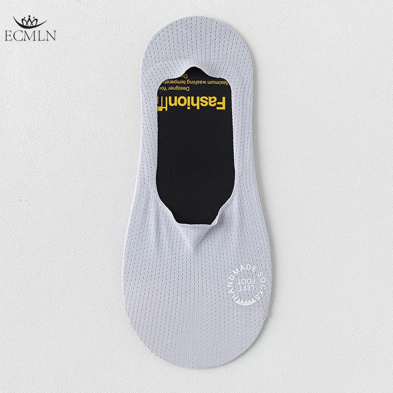 Men's Invisible Boat Socks Summer Thin Shallow Mouth Short Socks Solid Color Towel Bottom Sweat-absorbent Hollow No-fall Ice Stockings