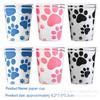 Custom Dog Paw Theme Party Supplies Dog Paw Party Decoration Pennant Disposable Tableware Paper Cup Tablecloth