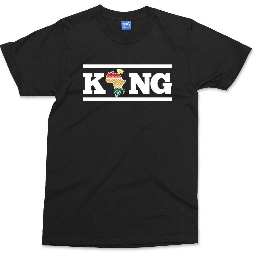 Африканская футболка KING Африканская гордость Раста Кантри Наследие Черная история Мужской топ