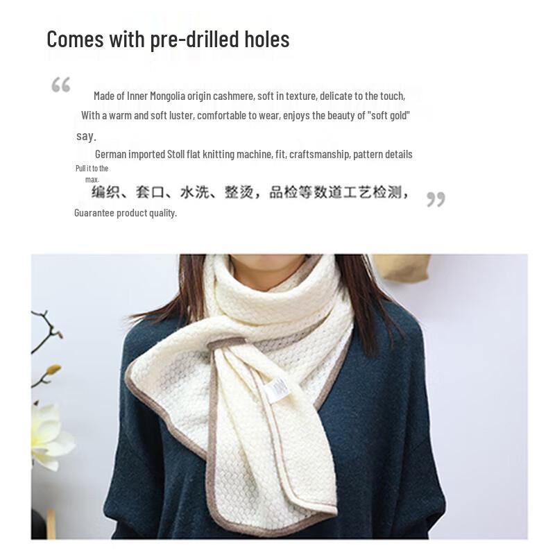 Lu Dahua Women's 100% Cashmere Plaid Fringed Shawl