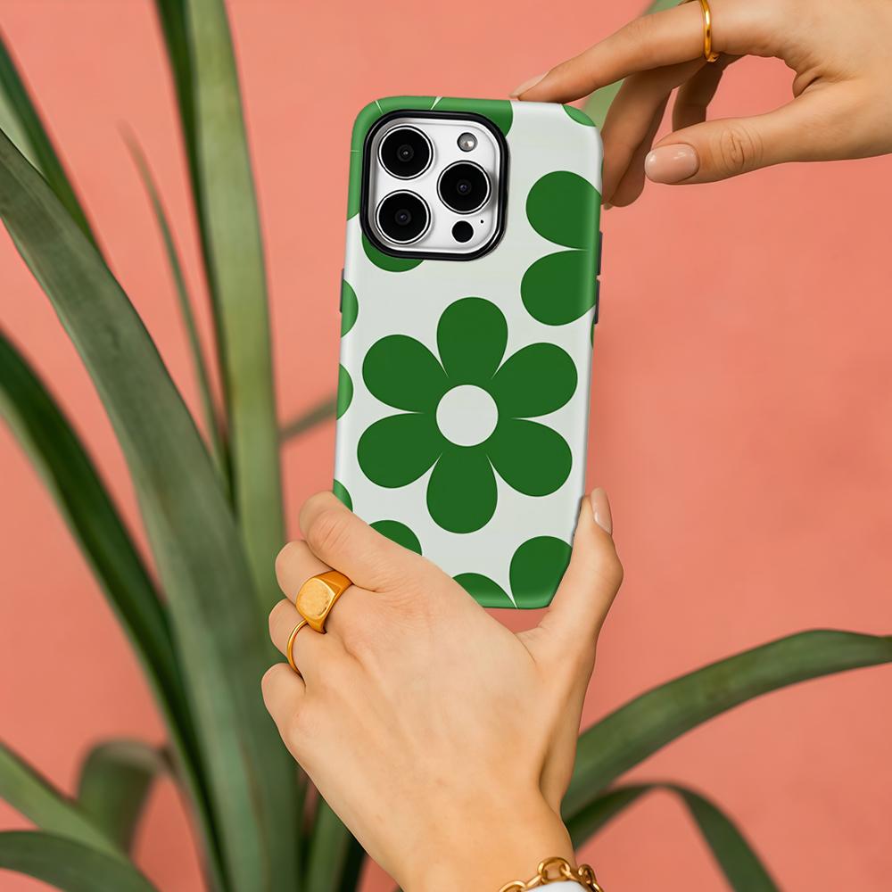 Чехол для телефона с ромашками для iPhone 17 16 15 14 13 Pro Max Plus для Магнитный Однослойный Двухслойный Прочный Чехол