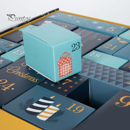 Пустой Адвент-календарь 2024, заполняемый своими руками, коробка обратного отсчета до Рождества, 24 дня, коробки обратного отсчета, подарок для друзей и семьи