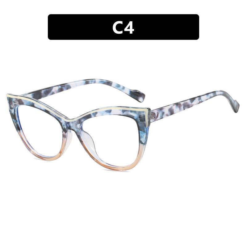 Женские очки Оправа «кошачий глаз» Очки с защитой от синего света Модные плоские очки Оптические очки TR90 Могут быть оснащены оправой для очков для близорукости