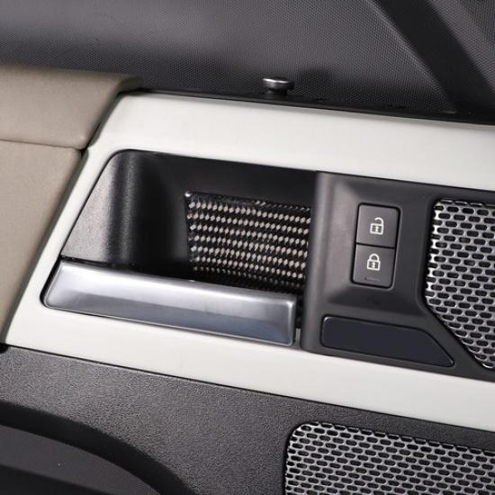 Carbon Fiber Inner Door Bowl Trim Sticker For Land Rover Defender 90 110 20-24