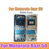 Средняя рамка для Motorola Moto RAZR 50, передняя рамка корпуса ЖК-дисплея, рамка-ободок, запасные части