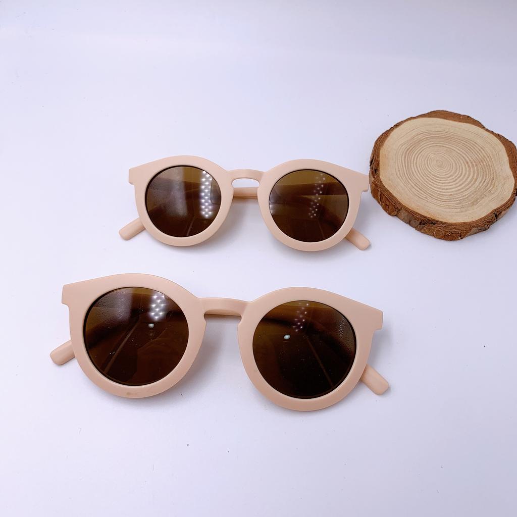 Parent-Child Fashion Matte Frame Versatile Retro Street Shot Glasses Children'S Big Face Round Adult Sunglasses Sunglasses
