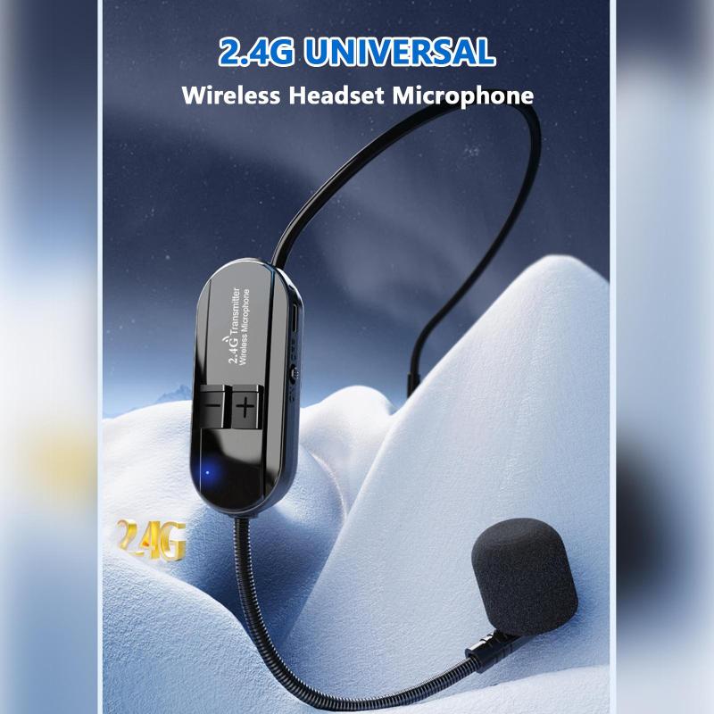 2,4 г беспроводной микрофон на голове, конденсаторный микрофон для аудио усилителя голоса, динамика, обучения