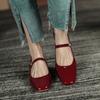 Fashion Versatile Patent Leather Pump Versatile Women's Shoes Summer 2024 New Style Single Shoe Shoelace Evening Wind Mary Jane Shoes