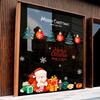Christmas Decoration Scene Atmosphere Arrangement Glass Doors Santa Claus Shop Cabinets Atmosphere Window Stickers