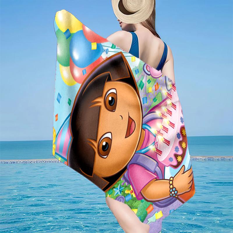 The Explorer do-ra Adventure Beach Towel, Super Soft Microfiber, Gift for Her/Him, Birthday, for Pool, Beach, Travel, Home Decor Fan gifts