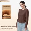 Women's Merino Wool Slim Fit Round Neck Long Sleeve Top - Autumn Style