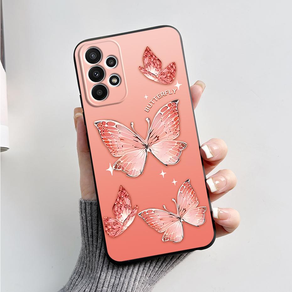 For Samsung Galaxy A53 5G Case Cover SM-A536B Stylish Painted Silicone Soft Protector Cover For Samsung A23 A33 A73 5G A 53 Capa