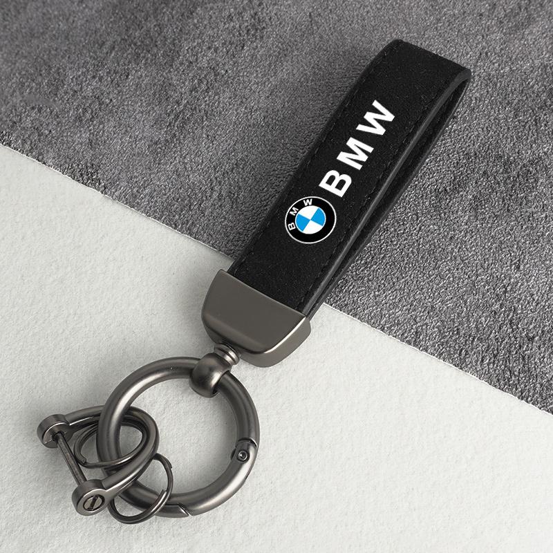 FWAV6 Leather Exclusive Premium Car Key Accessory Ring For BMW F30 F10 E90 F20 E46 E60 E70 E39 E36 E87 X7 E92 E91 E28 X3 X1 X2 X5 X6E3