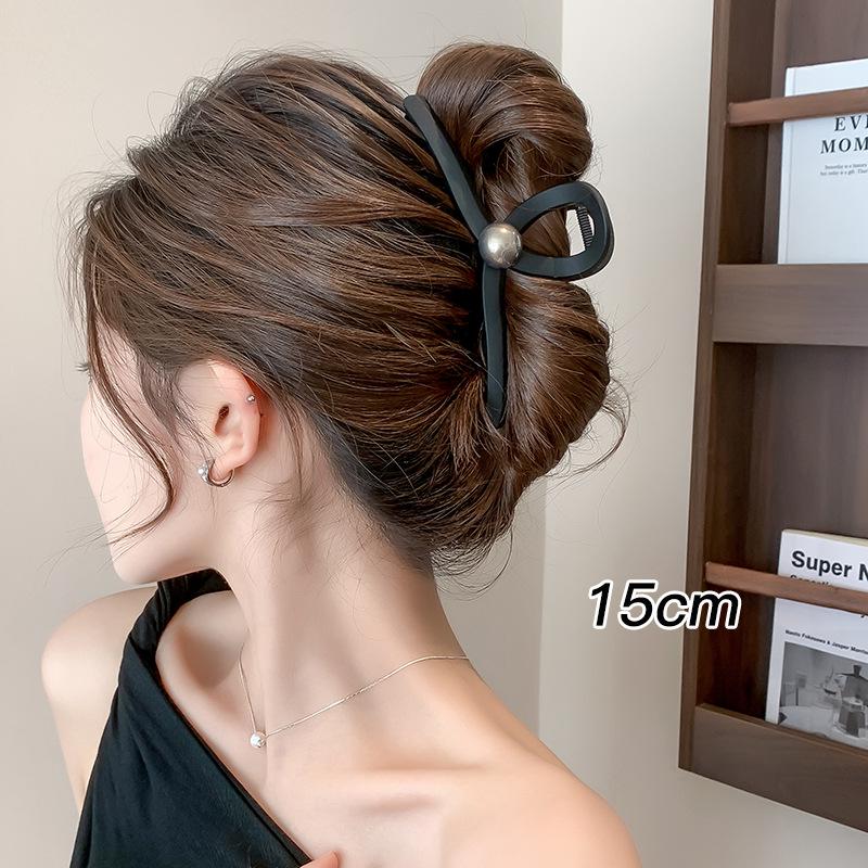 Элегантная большая заколка для волос для женщин 2025 - Шикарный дизайн 'акула' для густых волос