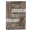 Living Room Rug with Long Pile, Grey Rectangle Patterns 120x170