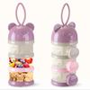 3 Layers Bear Style Portable Baby Food Storage Box Essential Cereal Cartoon Infant Milk Powder Box Toddle Snacks Container