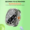 Замена на Ultra Case для Samsung Galaxy Watch 7 6 40 мм 44 мм Обновление до Galaxy Watch Ultra 47 мм Закаленное стекло для защиты экрана