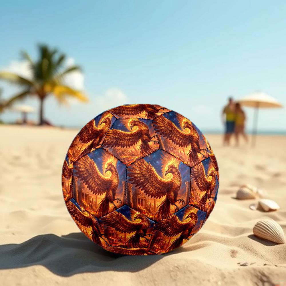 1pc Phoenix Theme Soccer Ball Football, Size 5, Lightweight PVC, Durable Outdoor Training Soccer Ball, Gift m61440