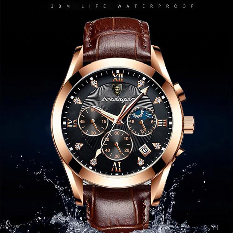 Новые роскошные мужские часы высшего бренда с коробкой, водонепроницаемые светящиеся мужские кварцевые часы