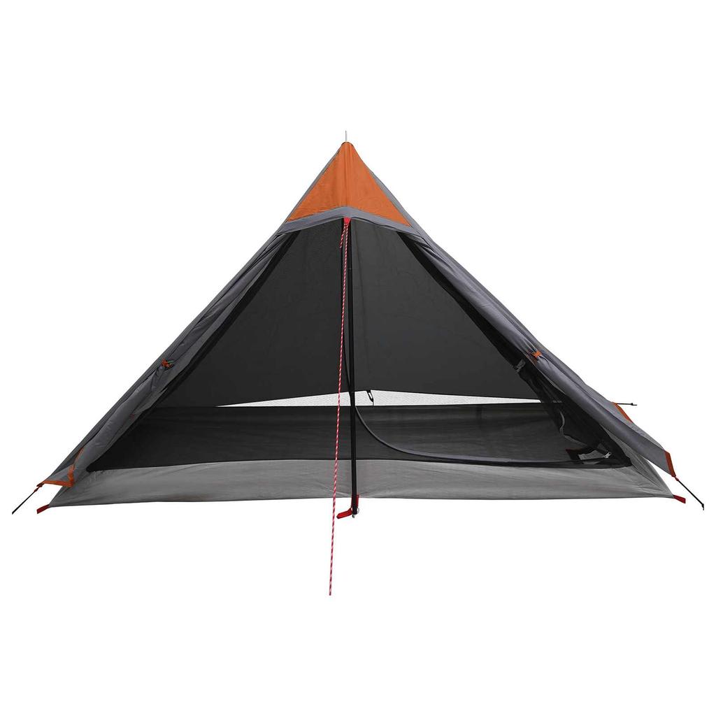Trekking Tent Gray and Orange 222 x 85 x 125 cm