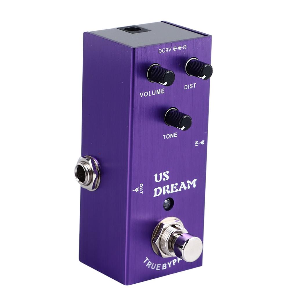 Guitar Distortion Effector Metal Shell Multiple Tones Electric Guitar Effect Pedal Knob Adjustment AN‑03 Purple