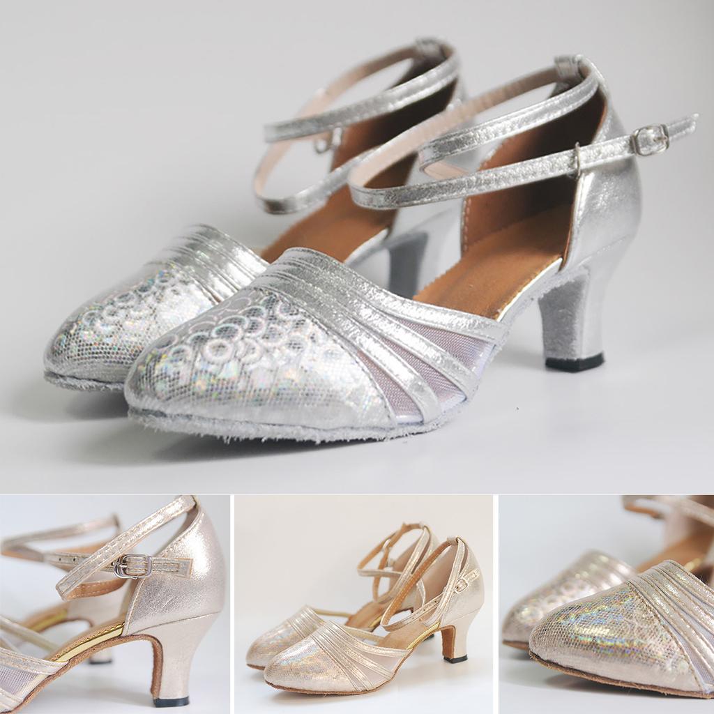 Women's Ballroom Tango Latin Dancing Shoes Sequins Shoes Social Dance Shoes
