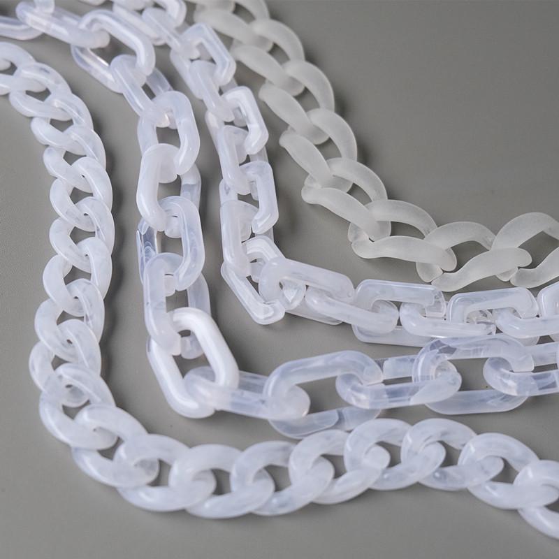 Новая модная женская сумка, аксессуар, цепочка, съемный сменный белый прозрачный ремешок, женская сумка на плечо, сделай сам, полимерная сумка, милая цепочка