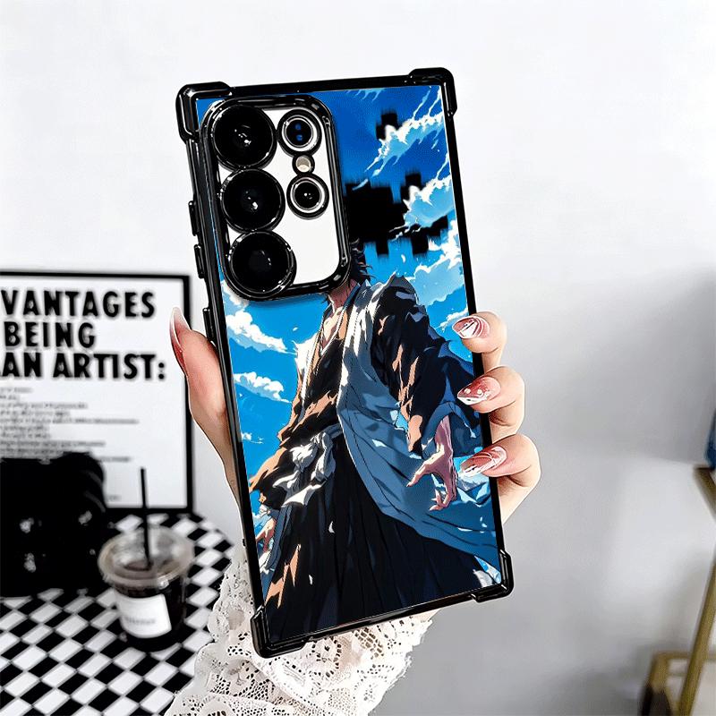 Bleach Aizen Sousuke Plating Phone Case For Samsung Galaxy S24 S25 FE S26 Edge S23 Ultra S22 S21 Plus S20 Anti-Fall Airabag Cove