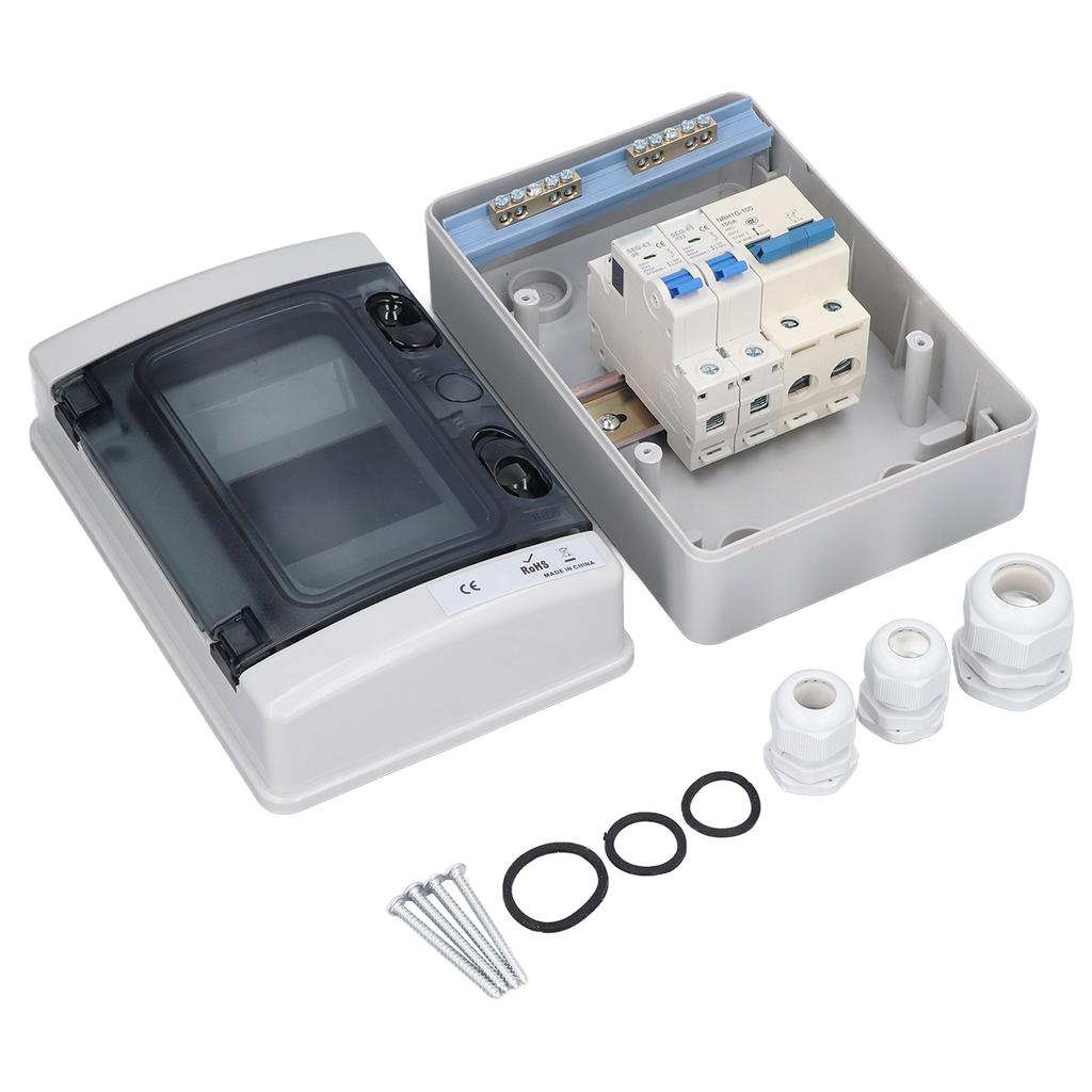 Waterproof Distribution Box ABS PC Circuit Breaker Distributions Protection Boxes for Garages 230V