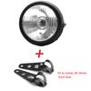 5.75 Inch Retro Motorcycle Headlights Modified Universal 12V High Low Beam Headlights Iron Shell Circular Motorcycle Headlights