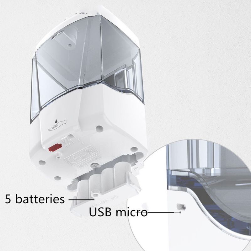 500 мл бесконтактный электрический автоматический дозатор мыла на батарейках с регулируемым управлением дозирования мыла