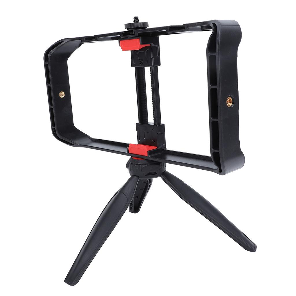 Smartphone Video Rig Filmmaking Vlogging Case Stabilizer Rig with Tripod Cold Shoe Mount 1 4 Inch Screw Interface for