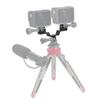 Dual Light Bracket Bridge Aluminum Connector Selfie Holder Tripod Adapter Flash Mount for Gopro 13 12 Insta360 X4 Action Camera